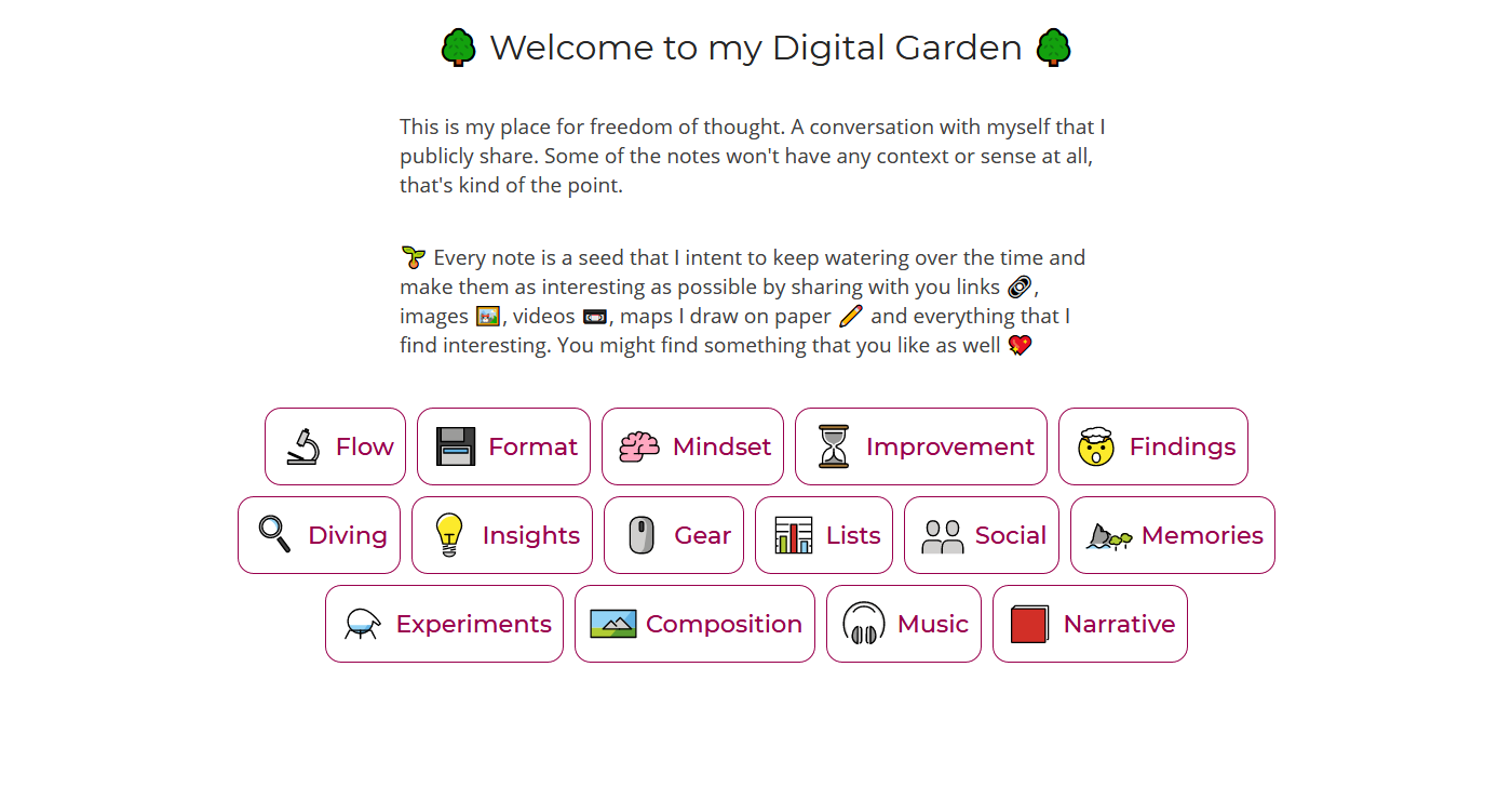 tags of my digital garden